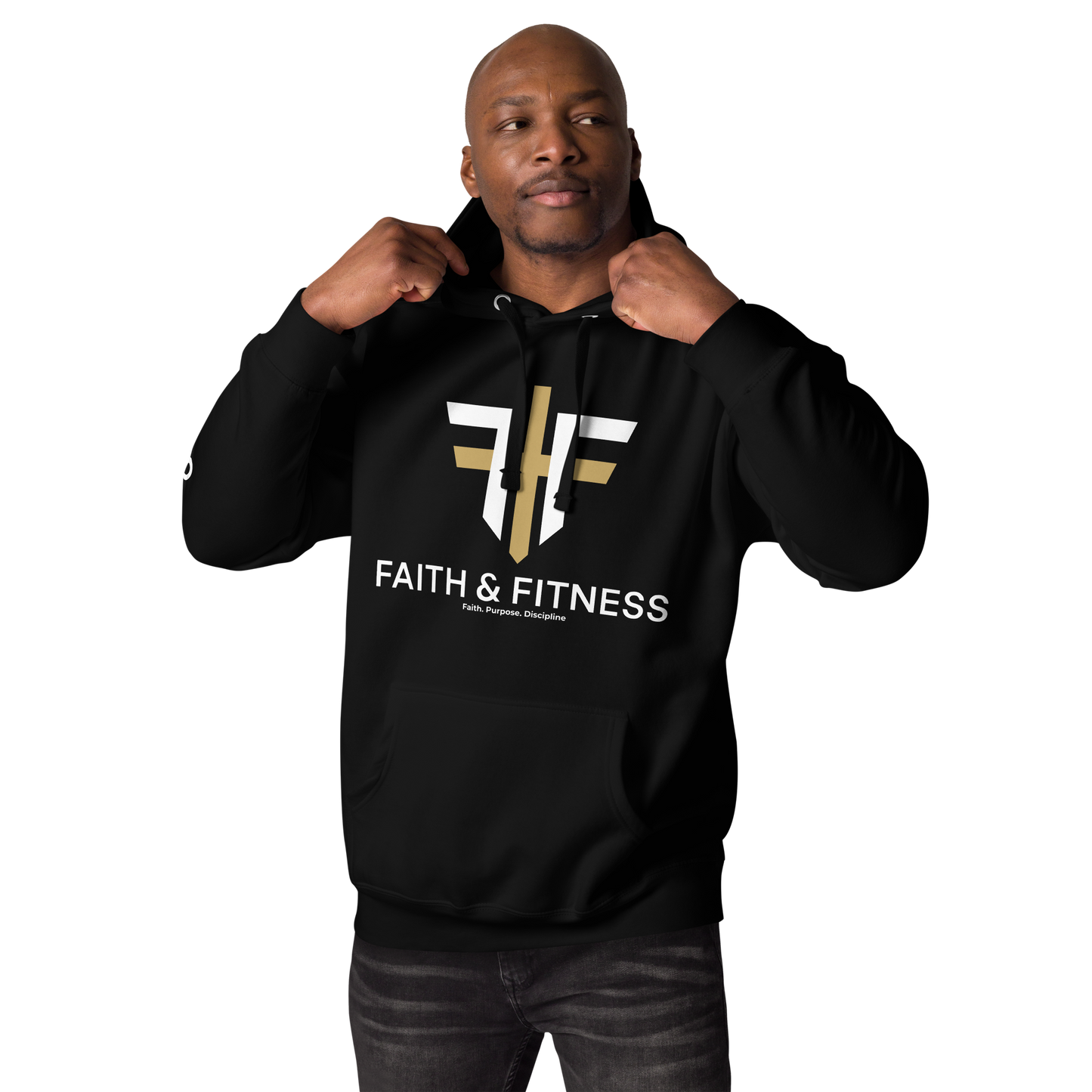 Faith & Fitness Premium Heavyweight Hoodie – Philippians 4:13 - Black