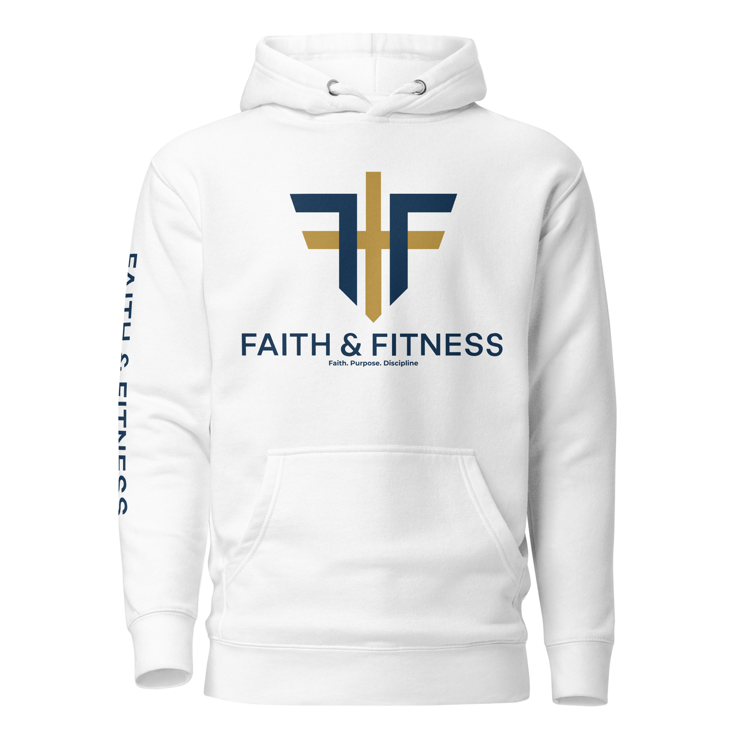 Faith & Fitness Premium Heavyweight Hoodie – Philippians 4:13 (White)
