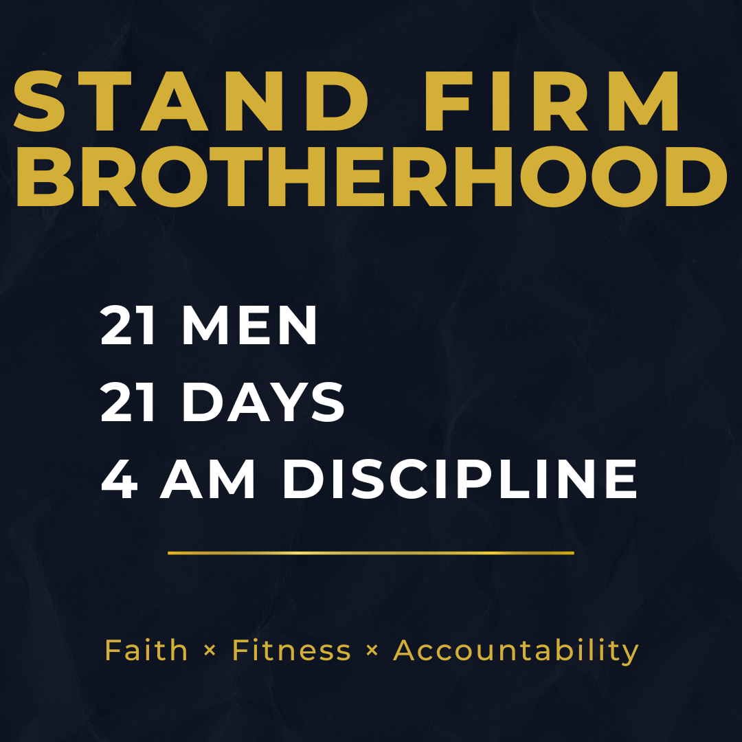 Stop Starting and Quitting — Stand Firm Brotherhood